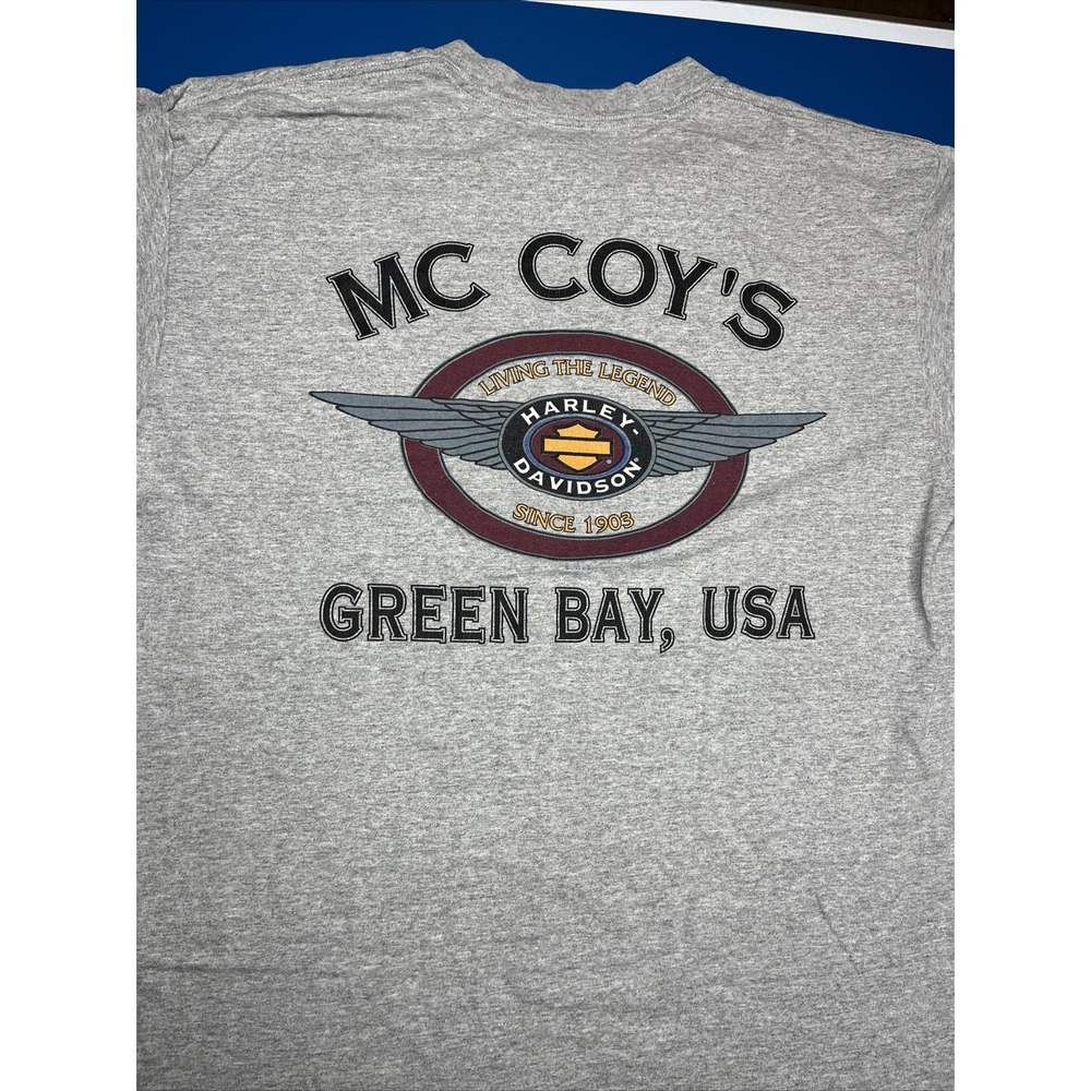 Green Bay 1997 1998 90s Shirt USA Made Harley Biker VTG‎ 95th Anniversary XL